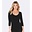 Boody Shirt met Driekwart Mouw - Zwart