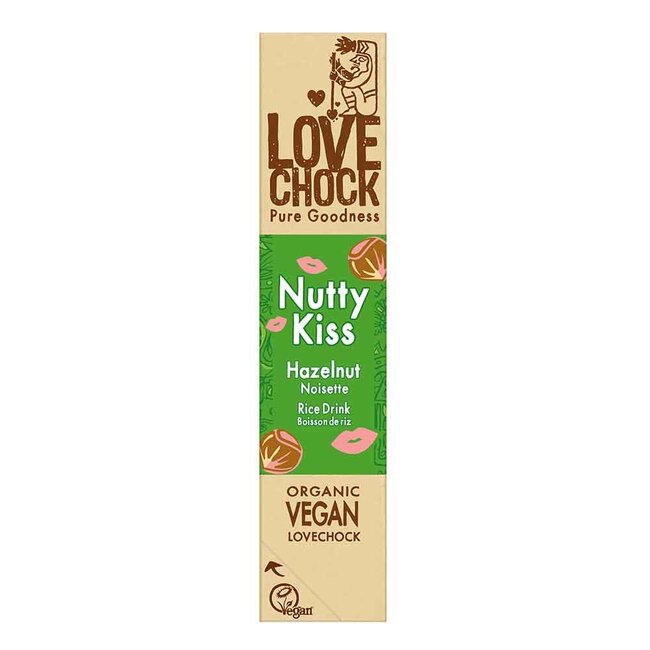 Lovechock NUTTY KISS - Hazelnut - 40 g - BIO