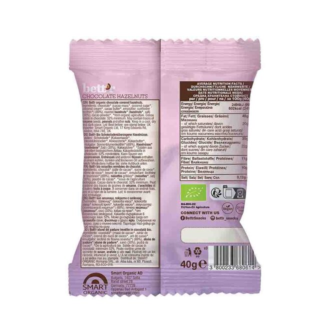 Chocolade Hazelnoten BIO - 40g