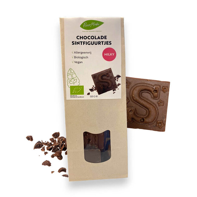 Puur Mieke Chocolade Sintfiguurtjes Milky - Allergeenvrij - 120g - BIO