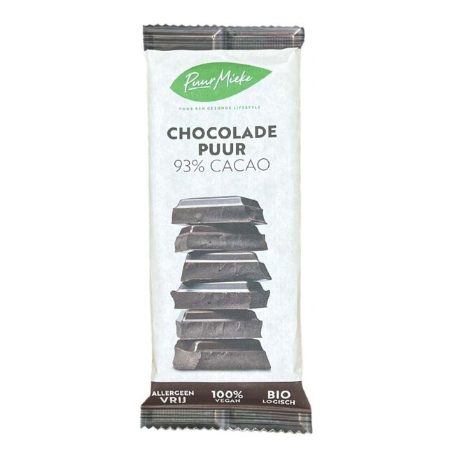 Puur Mieke Chocoladereep Puur - 93% Cacao - BIO