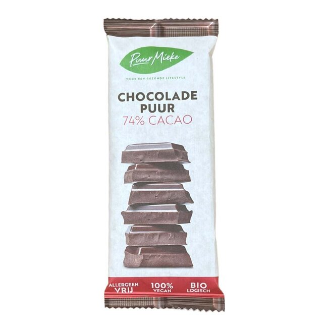 Puur Mieke Chocoladereep Puur - 74% Cacao - BIO