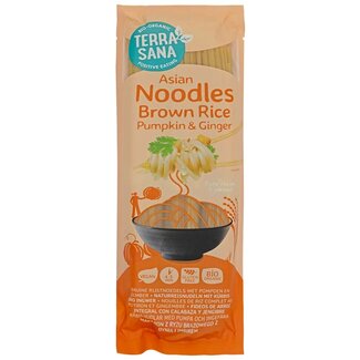 Terrasana Bruine Rijst Noodles met Pompoen en Gember - 250g - BIO