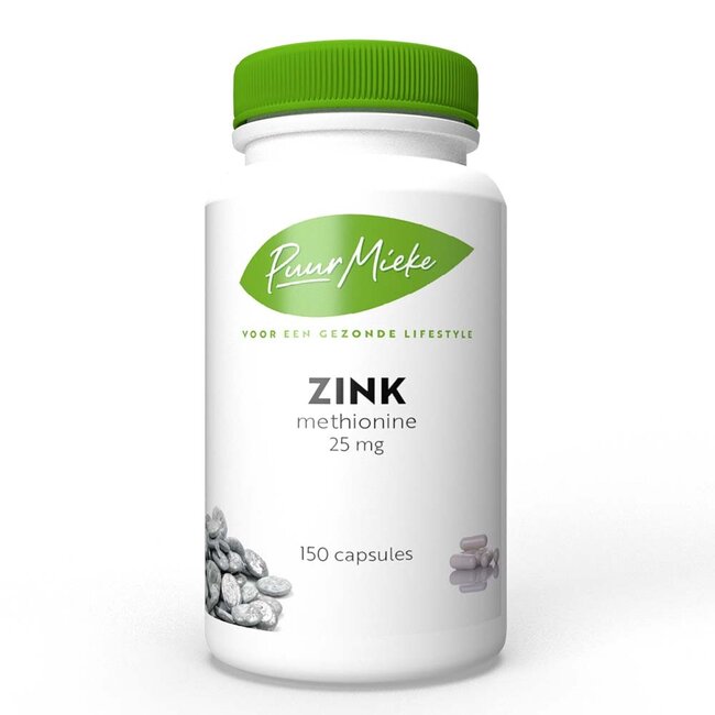 Puur Mieke Zink Methionine - 25mg - 150 capsules
