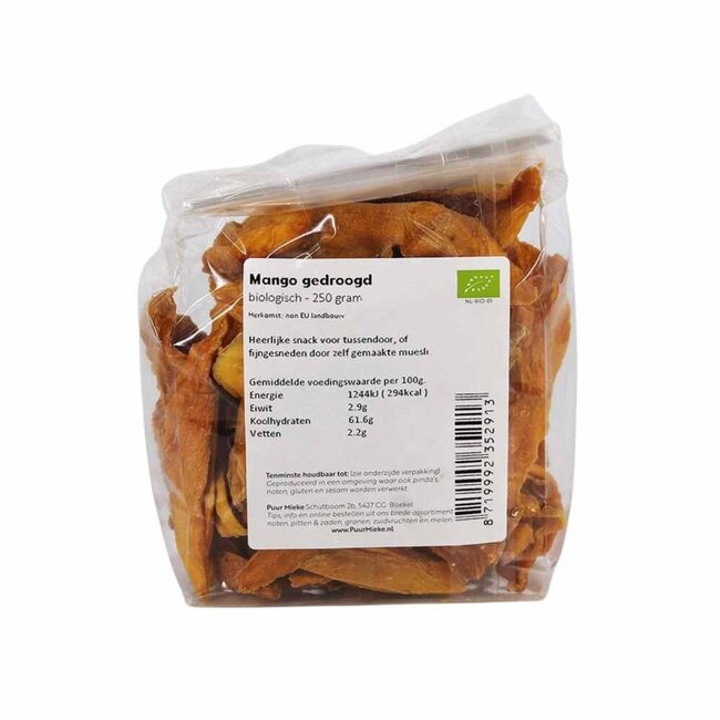 Mango reepjes gedroogd - 250g - BIO