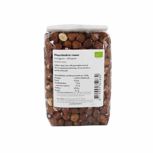 Hazelnoten rauw - 400g - BIO THT 25-06-2026