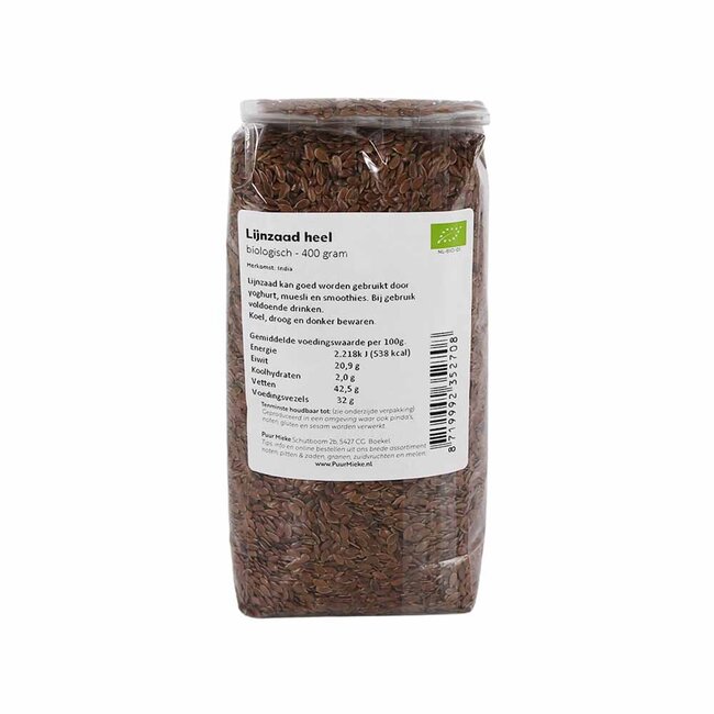 Lijnzaad heel - 400g - BIO