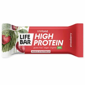 Lifebar Proteïnereep Aardbei - 40g - BIO