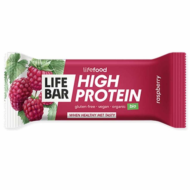 Lifebar Proteïnereep Framboos - 40g - BIO