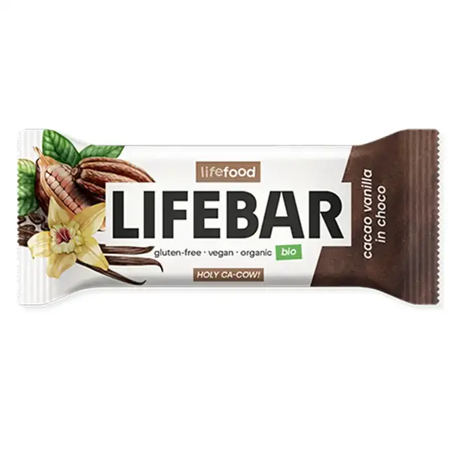 Lifebar InChoco Energiereep Cacao Vanille RAW - 40g - BIO