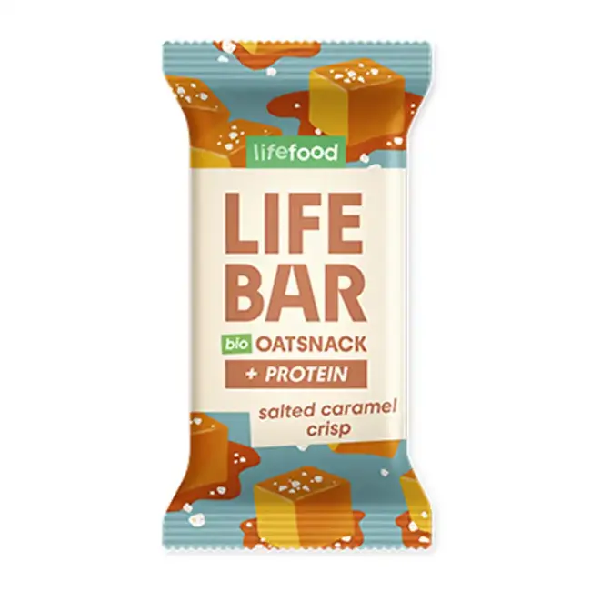 Lifebar Haverreep Protein Salted Caramel Crisp - 40g - BIO