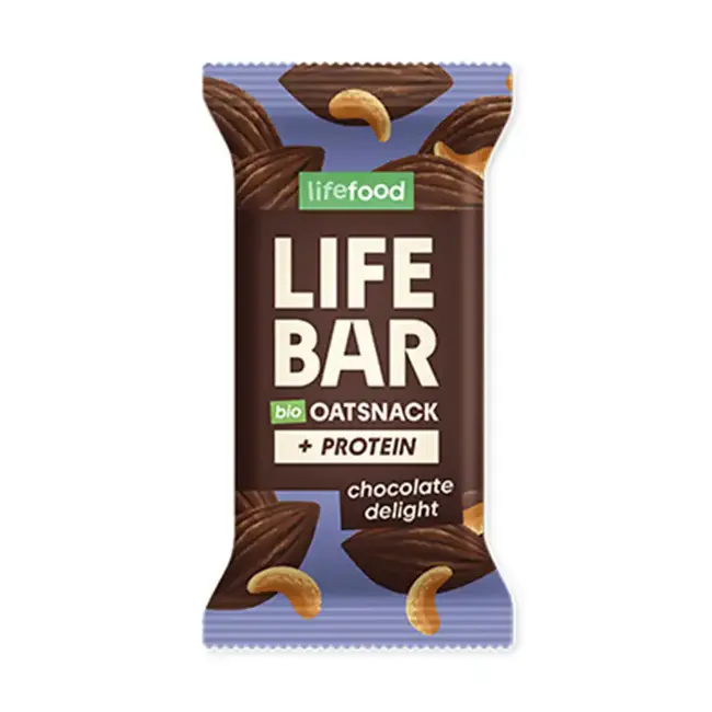 Lifebar Haverreep Protein Chocolade Delight - 40g - BIO