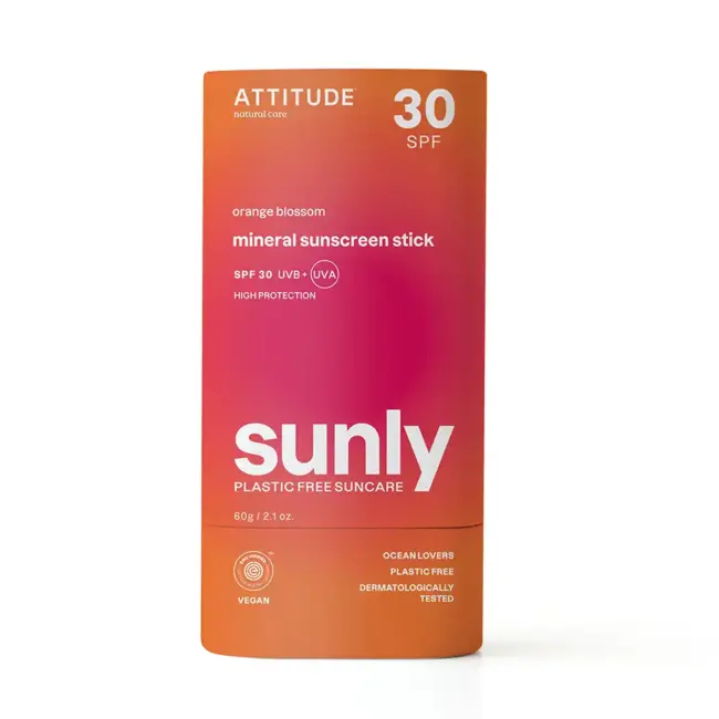 ATTITUDE Sunly Zonnebrandstick SPF30 - Oranjebloesem - 60g