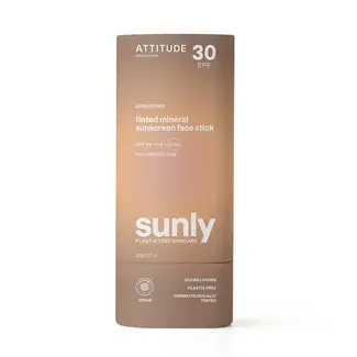ATTITUDE Sunly Getinte Zonnebrandstick SPF30 - Ongeparfumeerd - 20g
