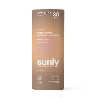 ATTITUDE Sunly Tinted Zonnebrand Stick - Unscented - 30 SPF - 20g