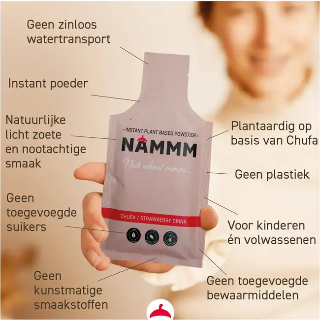 Instant poeder voor Chufadrank - Aardbei THT 01-10-2026