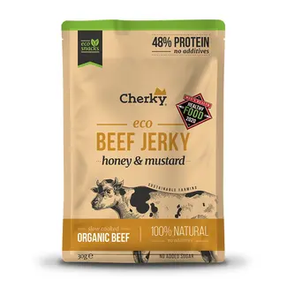 Cherky Beef Jerky - Honing & Mosterd - 30g - BIO