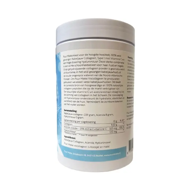 Viscollageen Poeder met Hyaluronzuur & Vitamine C - 250g