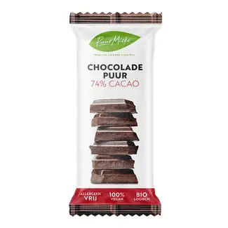 Puur Mieke Chocoladereep Puur - 74% Cacao - BIO