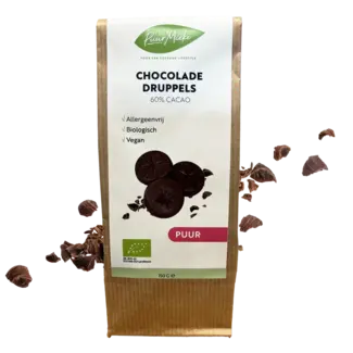 Puur Mieke Chocoladedruppels - Puur - Allergeenvrij - 150g - BIO