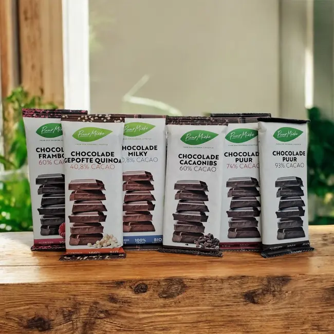 Chocoladereep Framboos - 60% Cacao - BIO