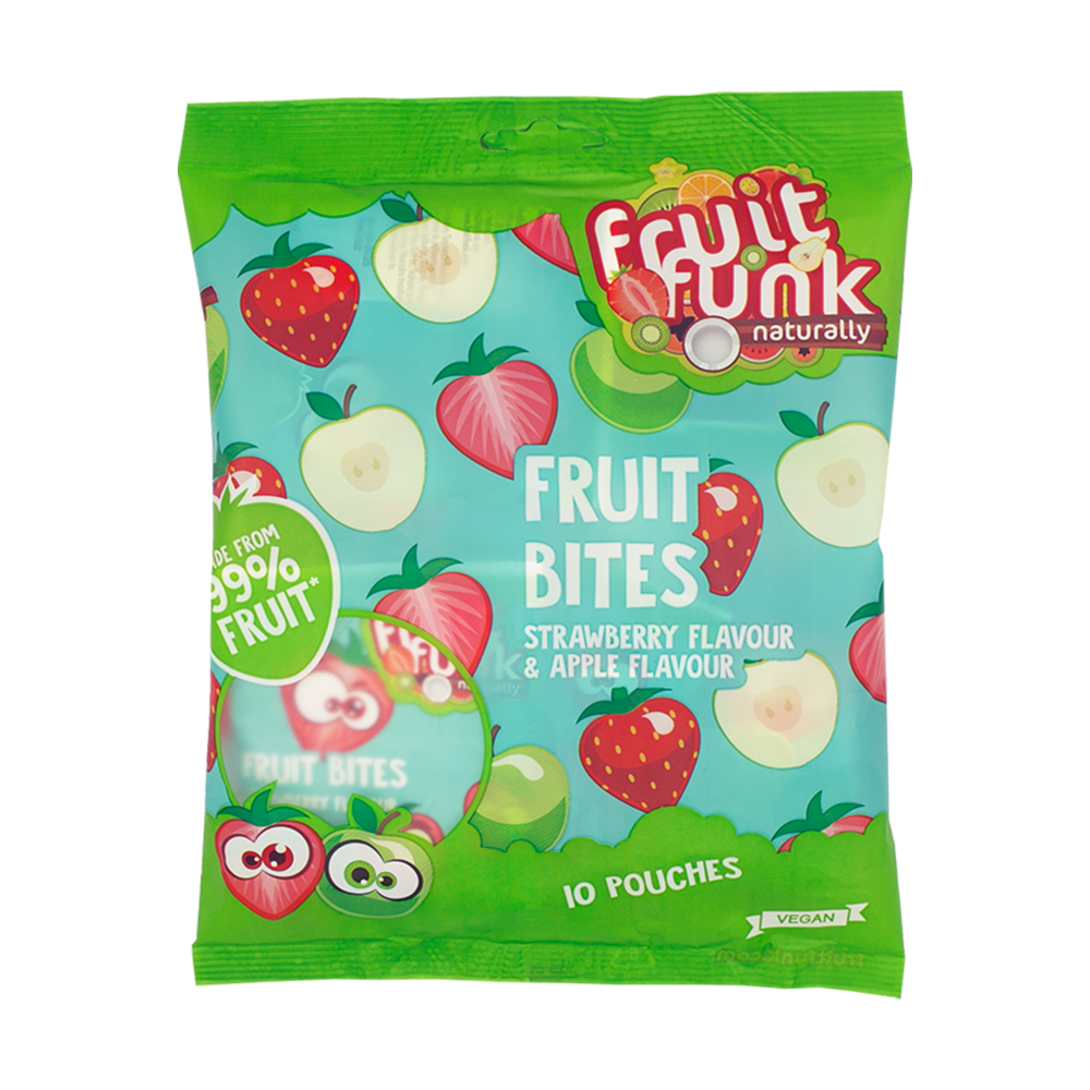 Uitdeelzak Mix - Aardbei en Appel - 10 x 10g - Puur Mieke