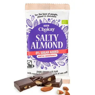 Chokay Chocoladereep - Amandel & Zeezout - 70g - BIO