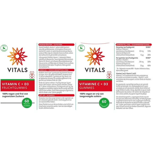 Vitamine C + D3 - 60 gummies