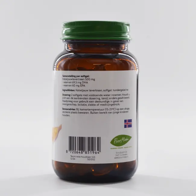 Levertraan Kabeljauw  - 500mg - 100 softgels