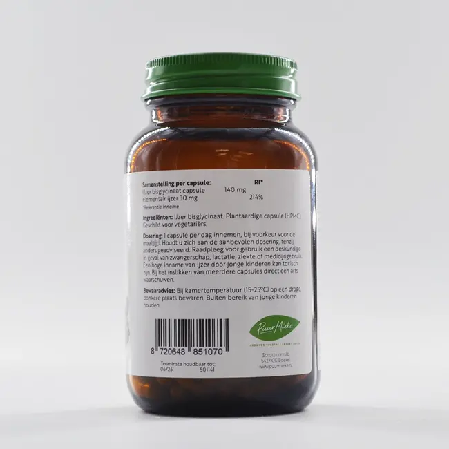 IJzer Bisglycinaat - 30mg - 150 capsules