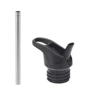 Klean Kanteen Flipdop met RVS rietje - Classic - Zwart