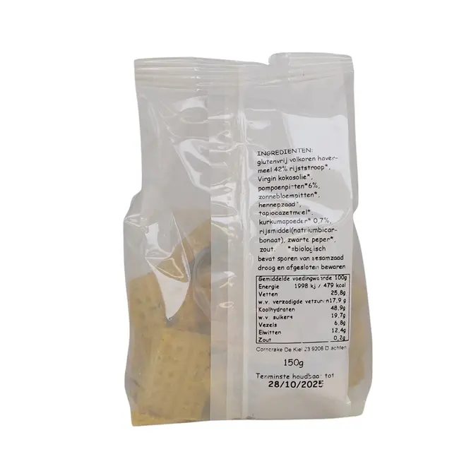 Haver Bites Kurkuma-Pompoen - 150g - BIO THT 07-09-2026