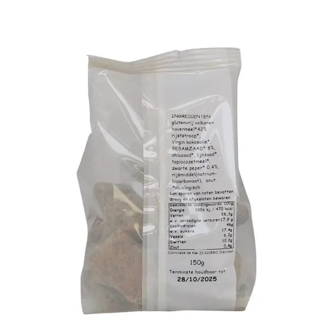 Haver Bites Zwarte Peper-Sesam - 150g  THT 07-09-2026