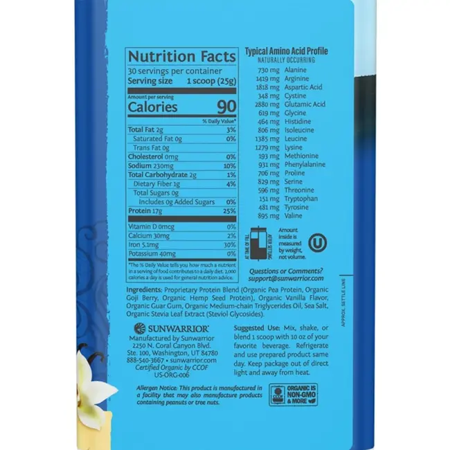 Warrior Blend Proteïne Vanille - 750g - BIO