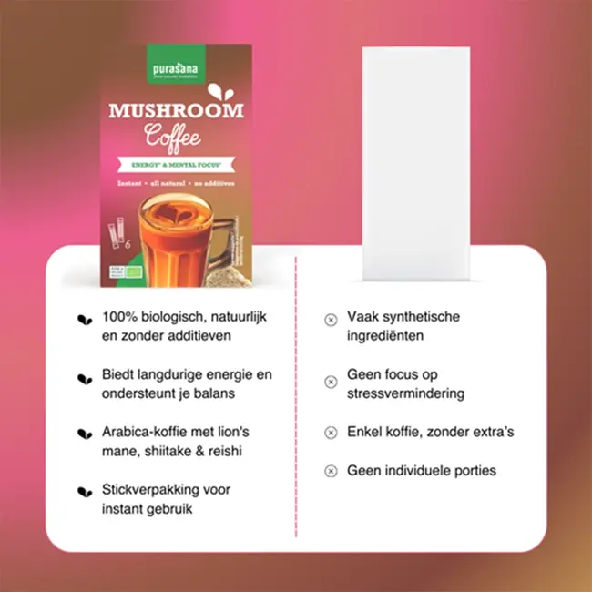 Instant Mushroom Koffie - 6 sticks - BIO