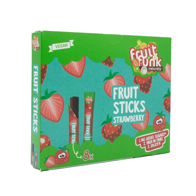 Fruit sticks Aardbei (8st) - 80g