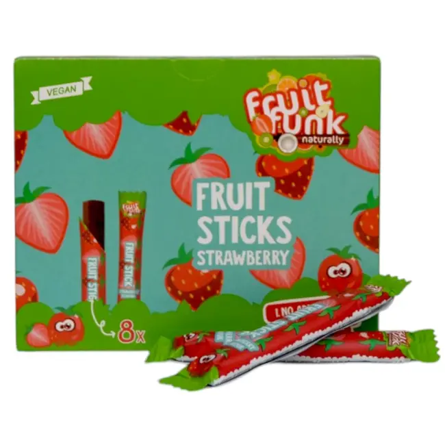 Fruit sticks Aardbei (8st) - 80g
