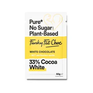Funky Fat Choc Witte Chocolade met Vanille en MCT - BIO