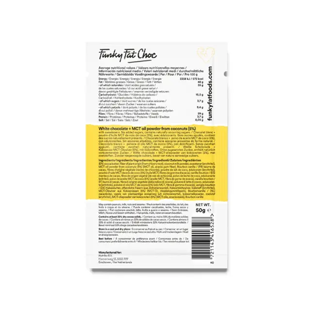 Witte Chocolade met Vanille en MCT