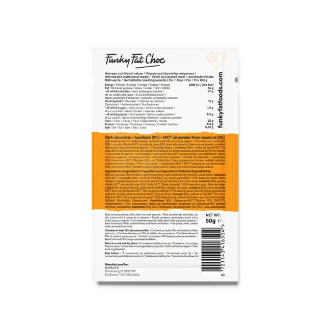 Pure Chocolade met Hazelnoot en MCT