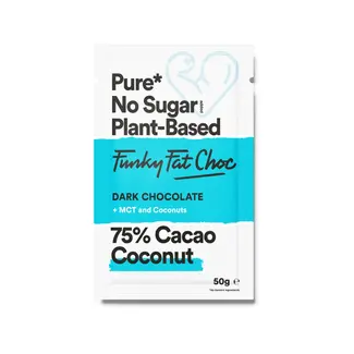Funky Fat Choc Pure Chocolade met Kokos en MCT - BIO