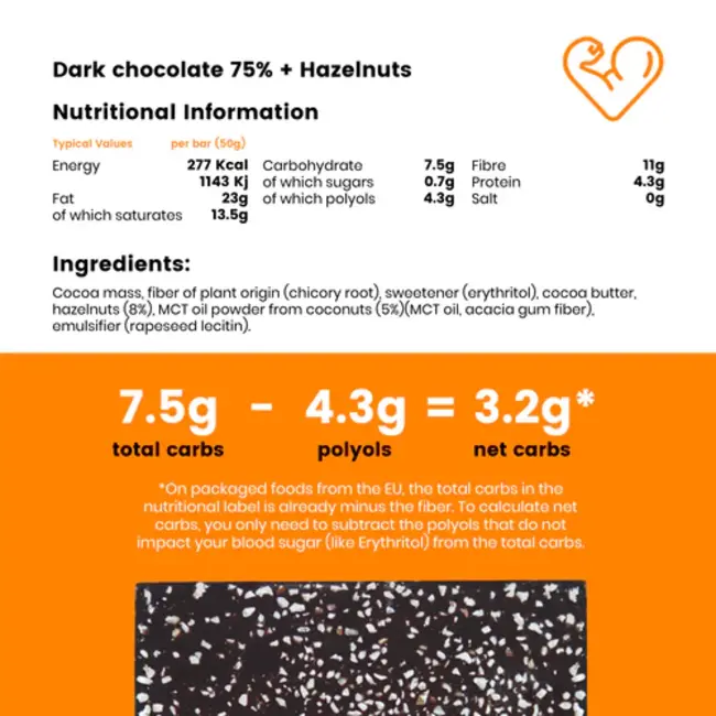 Pure Chocolade met Hazelnoot en MCT