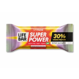 Lifefood Vegan eiwitreep - Citroen Pompoen - 40 g - BIO