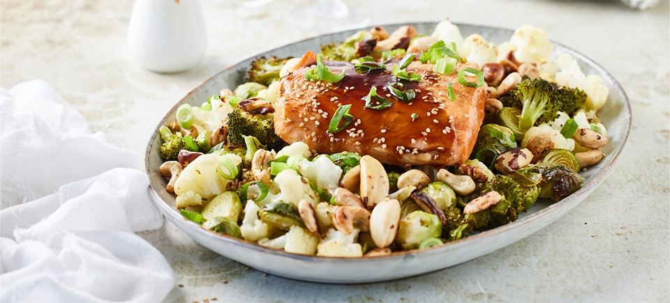 Kerstmenu: Wilde zalm met groente en noten