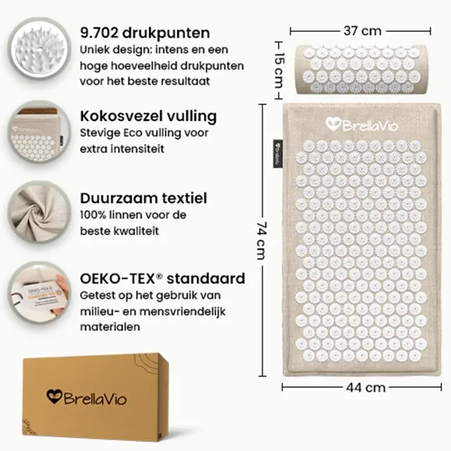Spijkermat Set Eco - 100% linnen