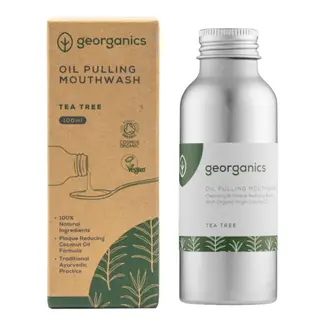 Georganics Oil Pulling Mondwater - Tea Tree - 100ml
