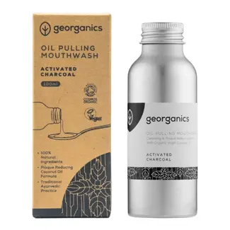 Georganics Oil Pulling Mondwater - Actieve Kool - 100ml