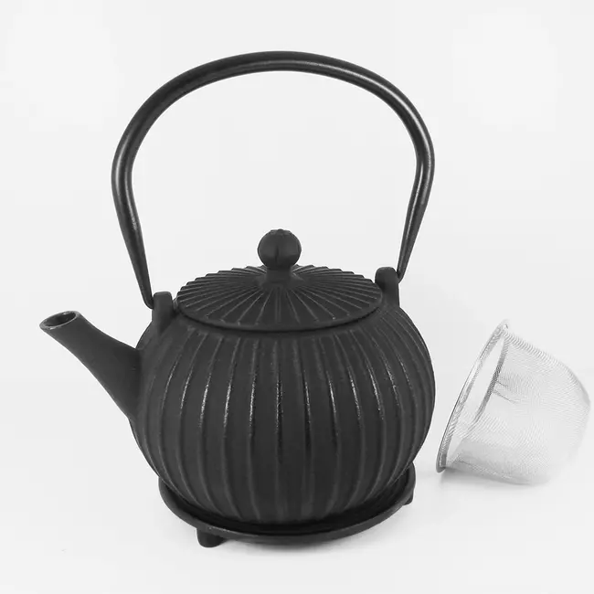 Theepot Gietijzer Zwart