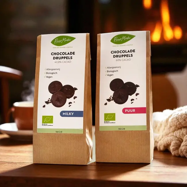 Chocoladedruppels - Milky- Allergeenvrij - 150g - BIO THT 13-07-2026