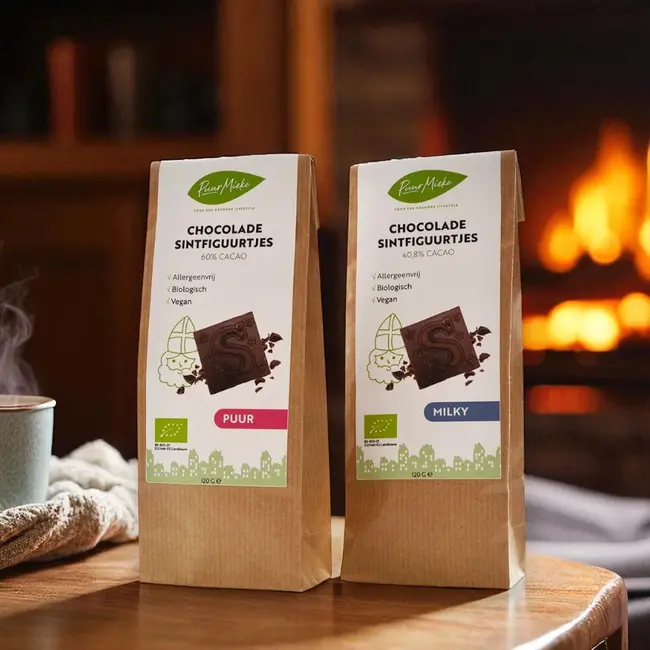 Chocolade Sintfiguurtjes Milky - Allergeenvrij - 120g - BIO